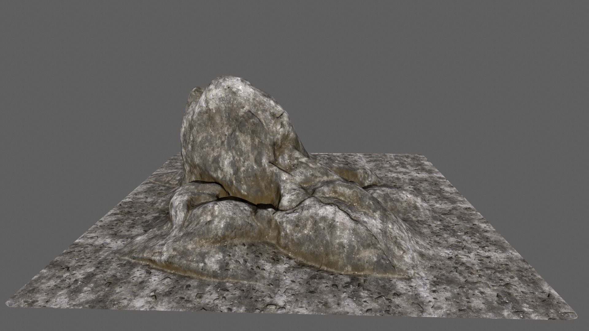 rocks 2 mountain with person on top Low-poly 3D model_10