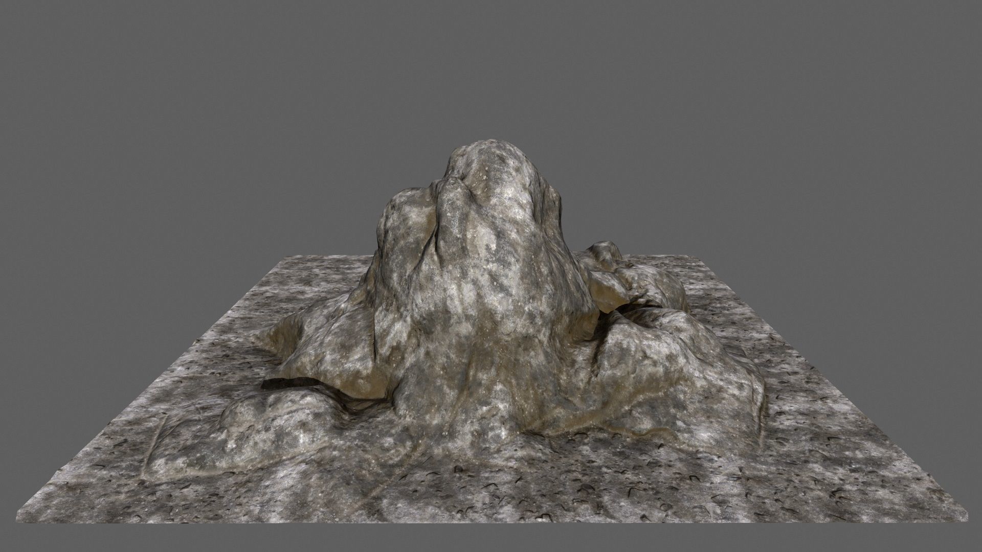 rocks 2 mountain with person on top Low-poly 3D model_8