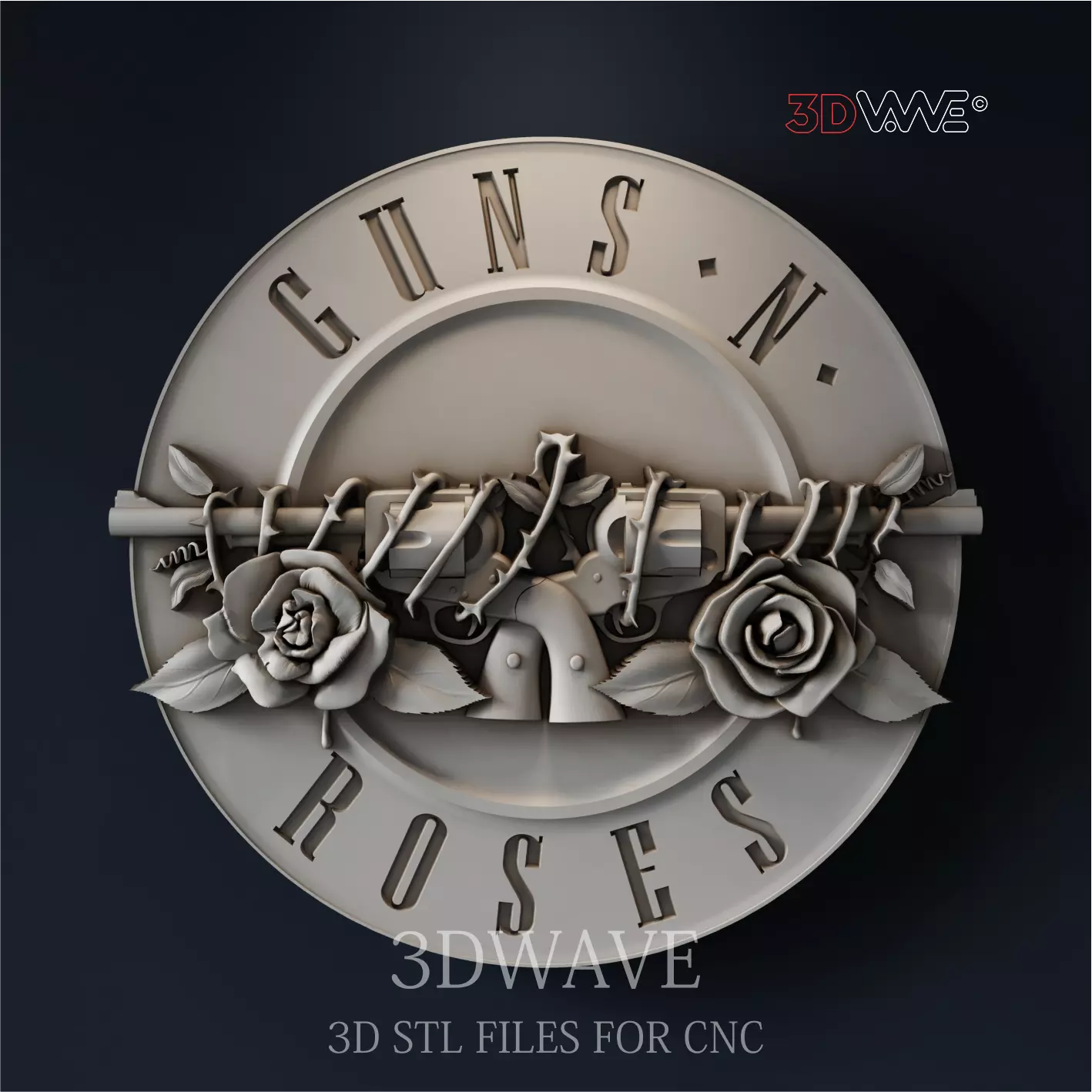 GUNS AND ROSES 3d stl files for CNC 3D print model_0
