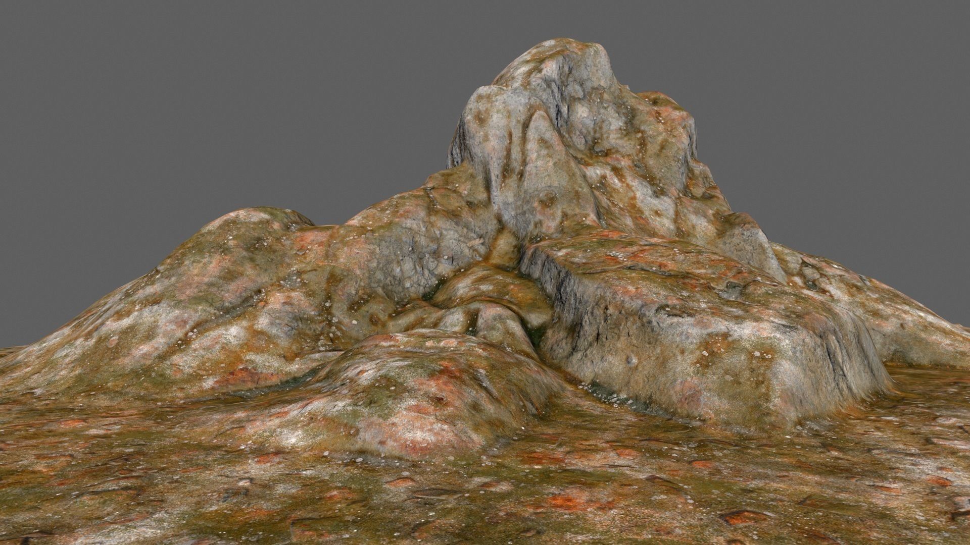 desert rocks Low-poly 3D model_1