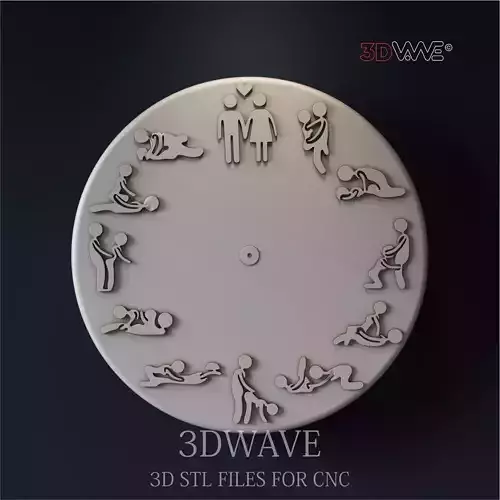 SEX WALL CLOCK 3D print model