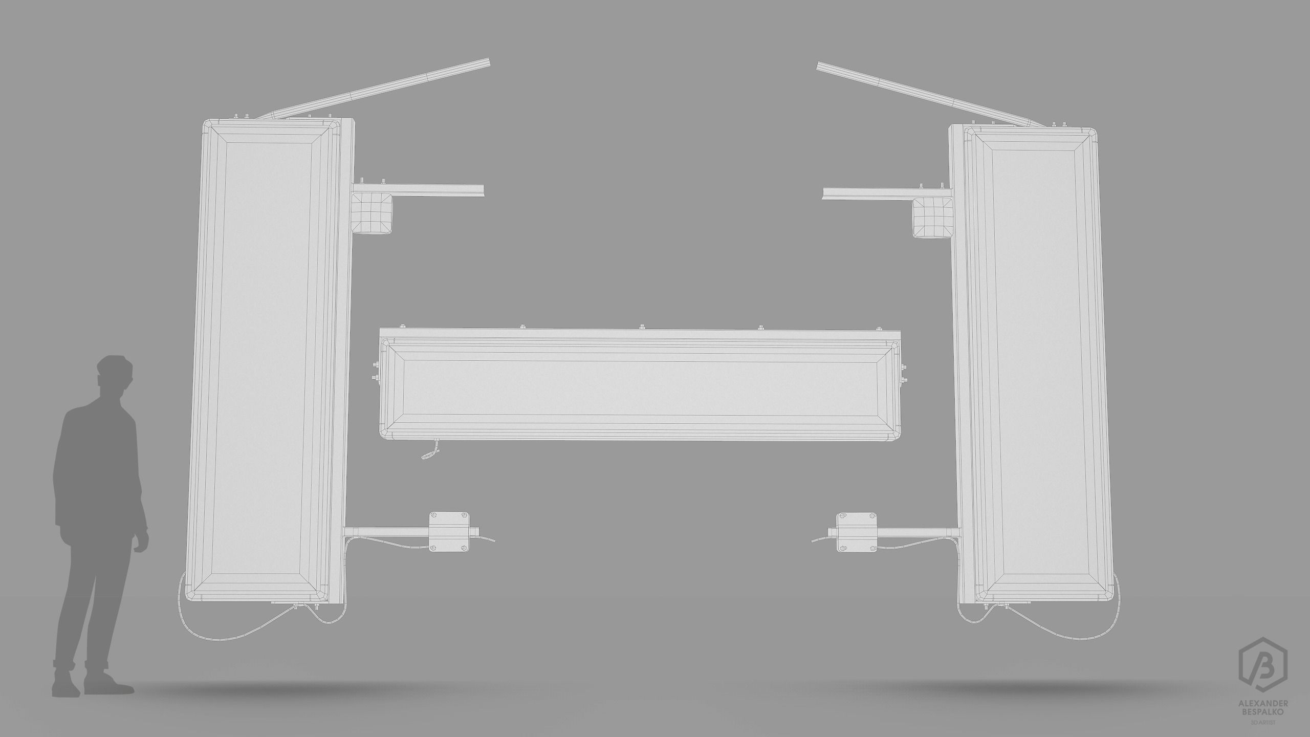 Game Ready Japanese Signs Set Neon Signs Sign Led Medium Low-poly 3D model_7