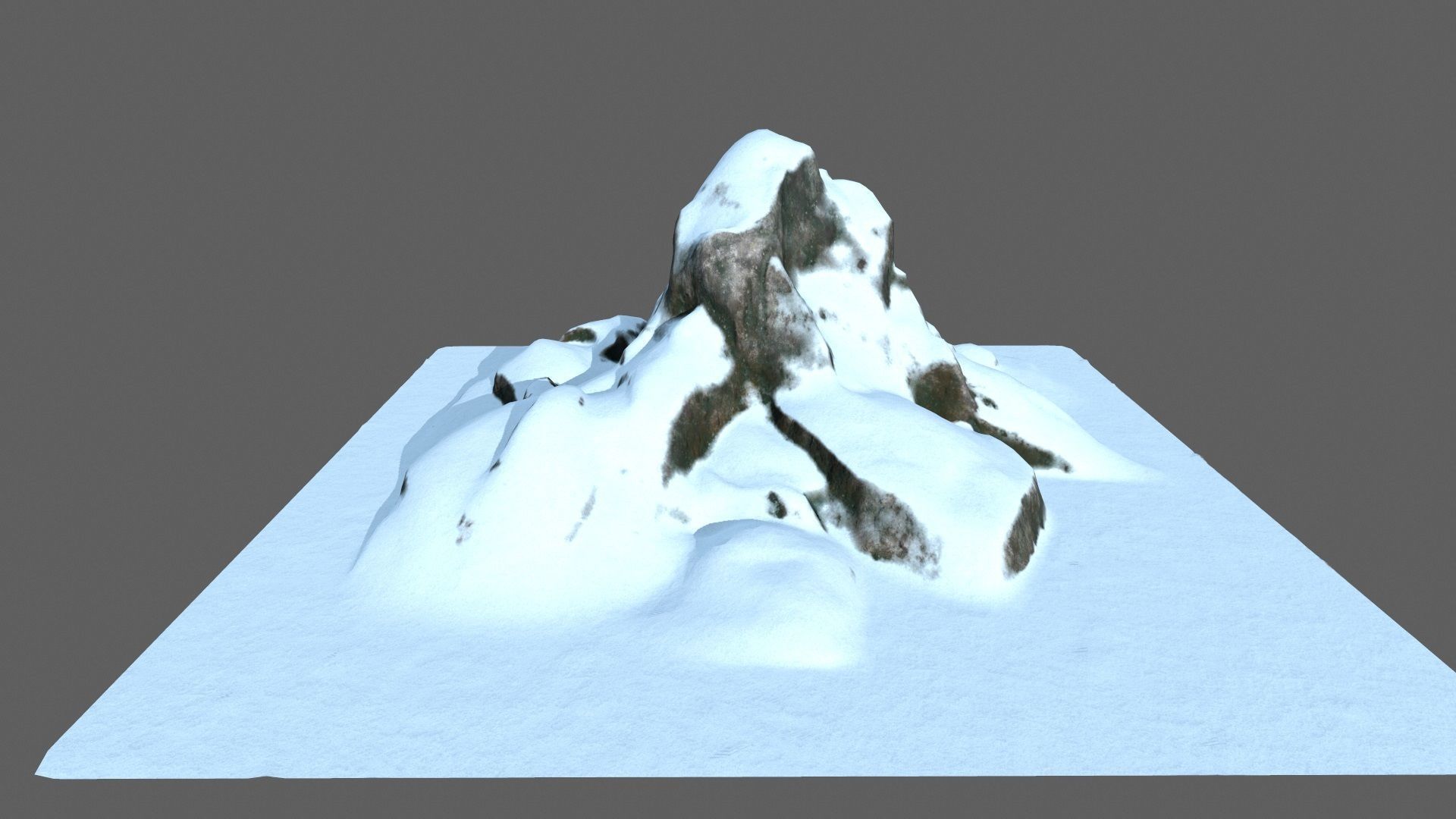 snow rocks 1 Low-poly 3D model_6