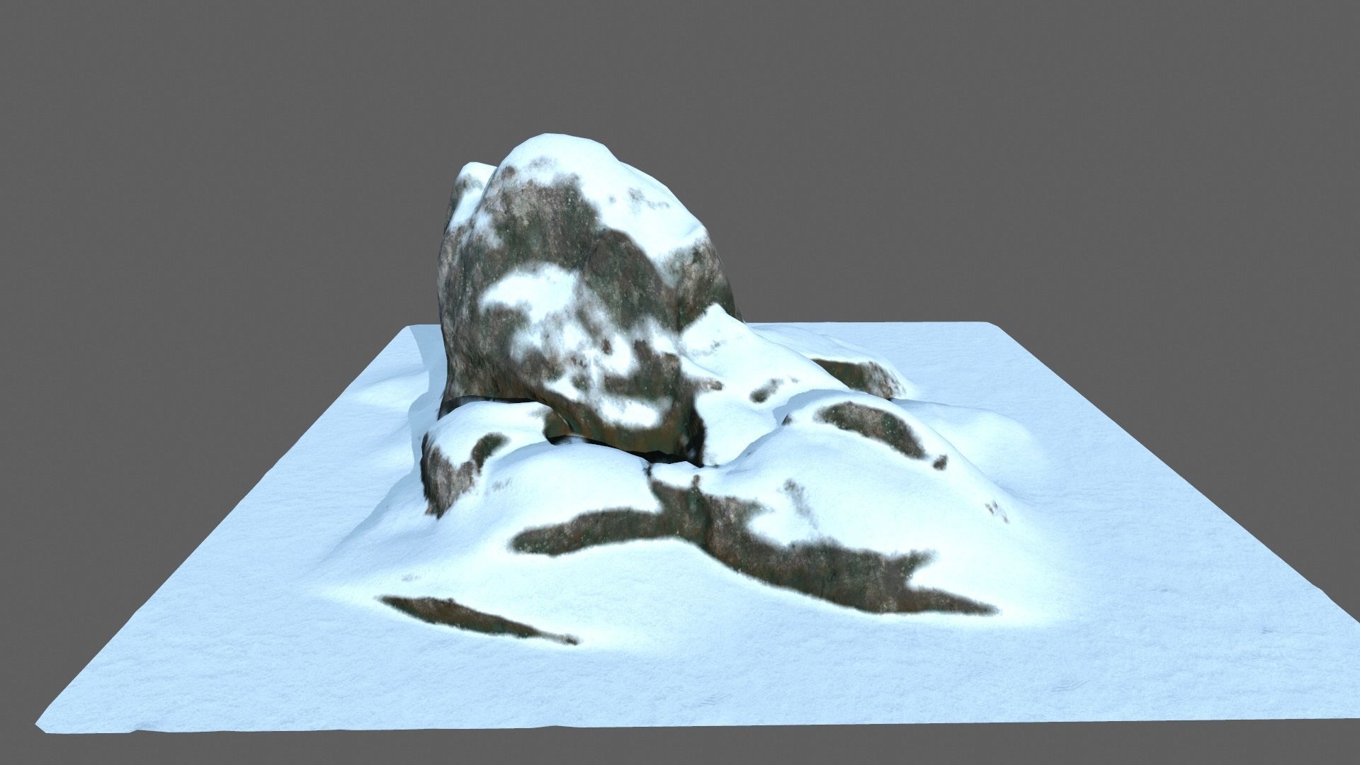 snow rocks 1 Low-poly 3D model_7