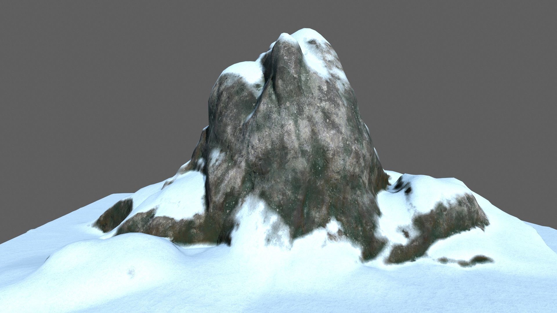 snow rocks 1 Low-poly 3D model_3
