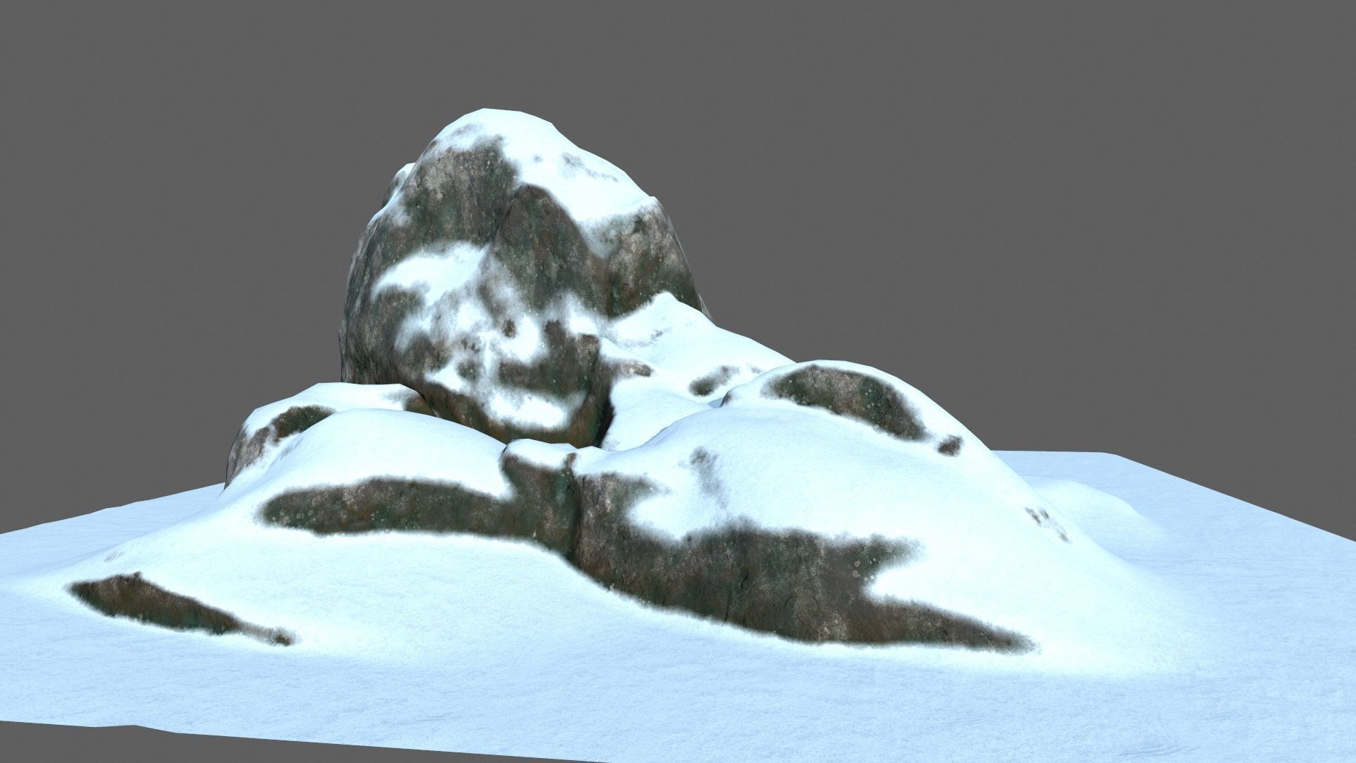 snow rocks 1 Low-poly 3D model_11