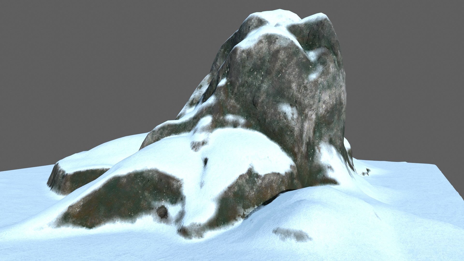 snow rocks 1 Low-poly 3D model_10