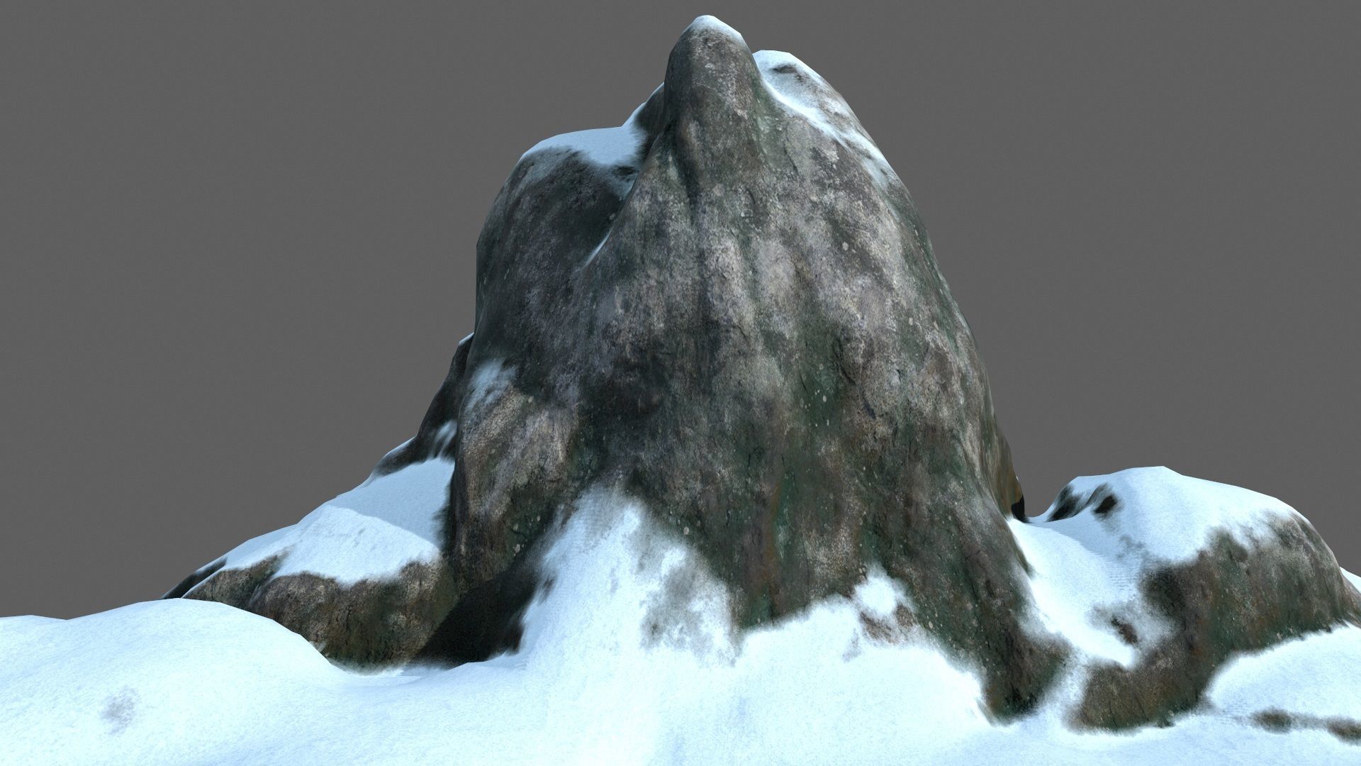 snow rocks 1 Low-poly 3D model_1