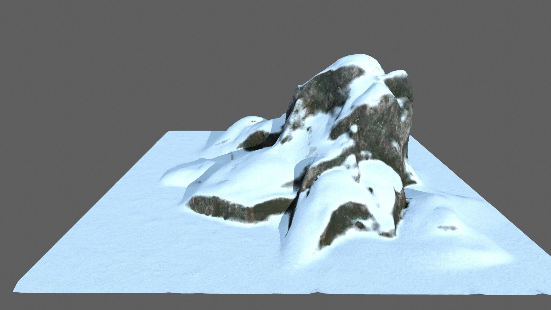 snow rocks 1 Low-poly 3D model_8