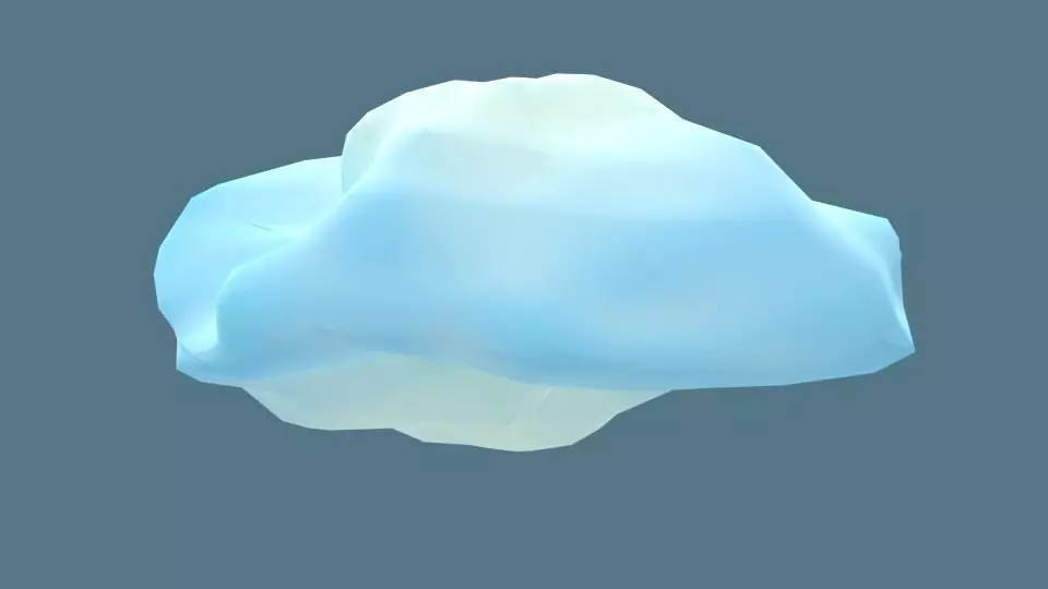 Low Poly Cloud Low-poly 3D model_0