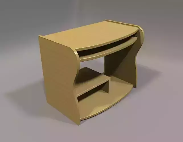Office Desk Low-poly 3D model