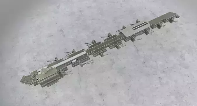 EDDF Terminal 1A2 2 Low-poly 3D model