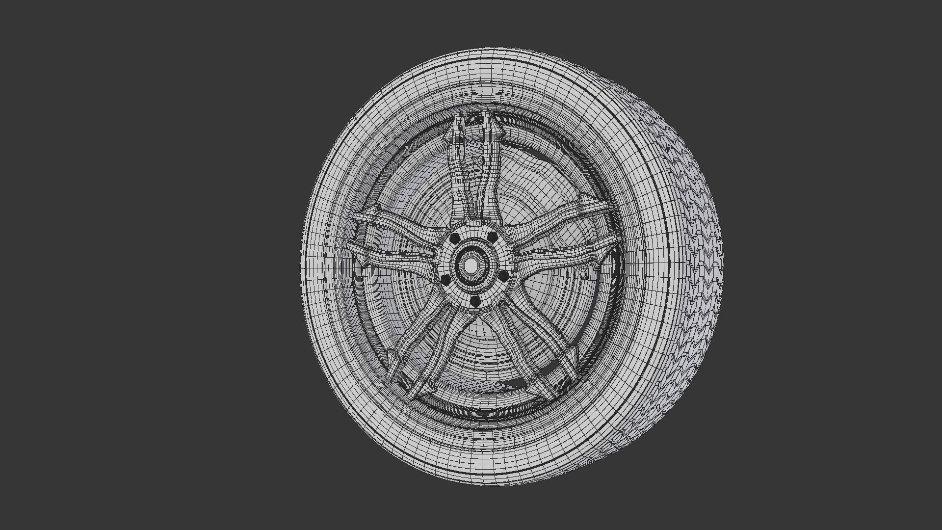 Concept Sports Car Tire Free 3D model_1