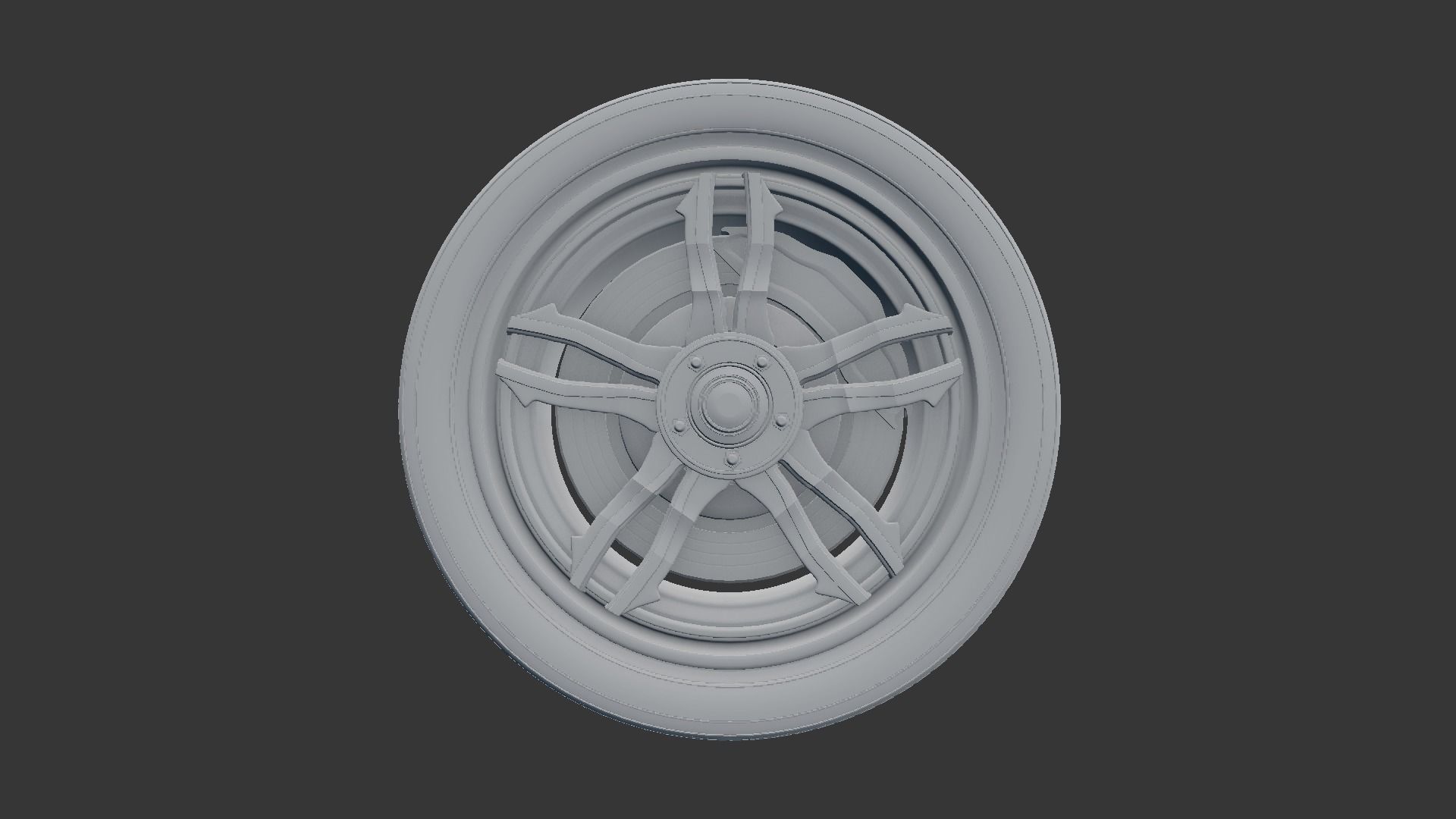 Concept Sports Car Tire Free 3D model_8