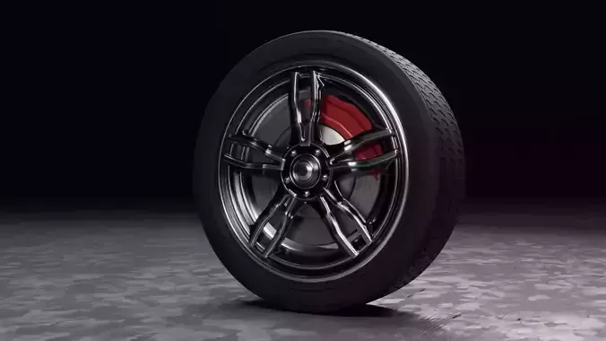 Concept Sports Car Tire Free 3D model