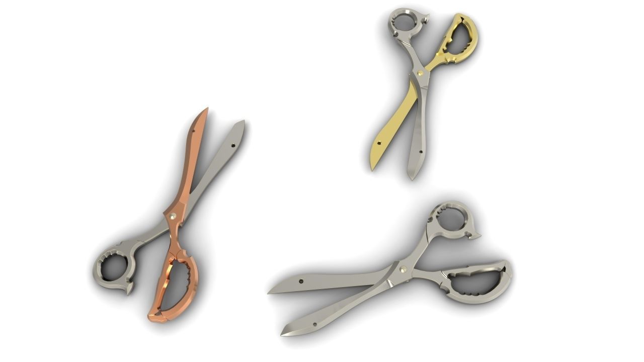 The Scissor Blades - Kill la kill scissors amulet 3d print model 3D print model_16