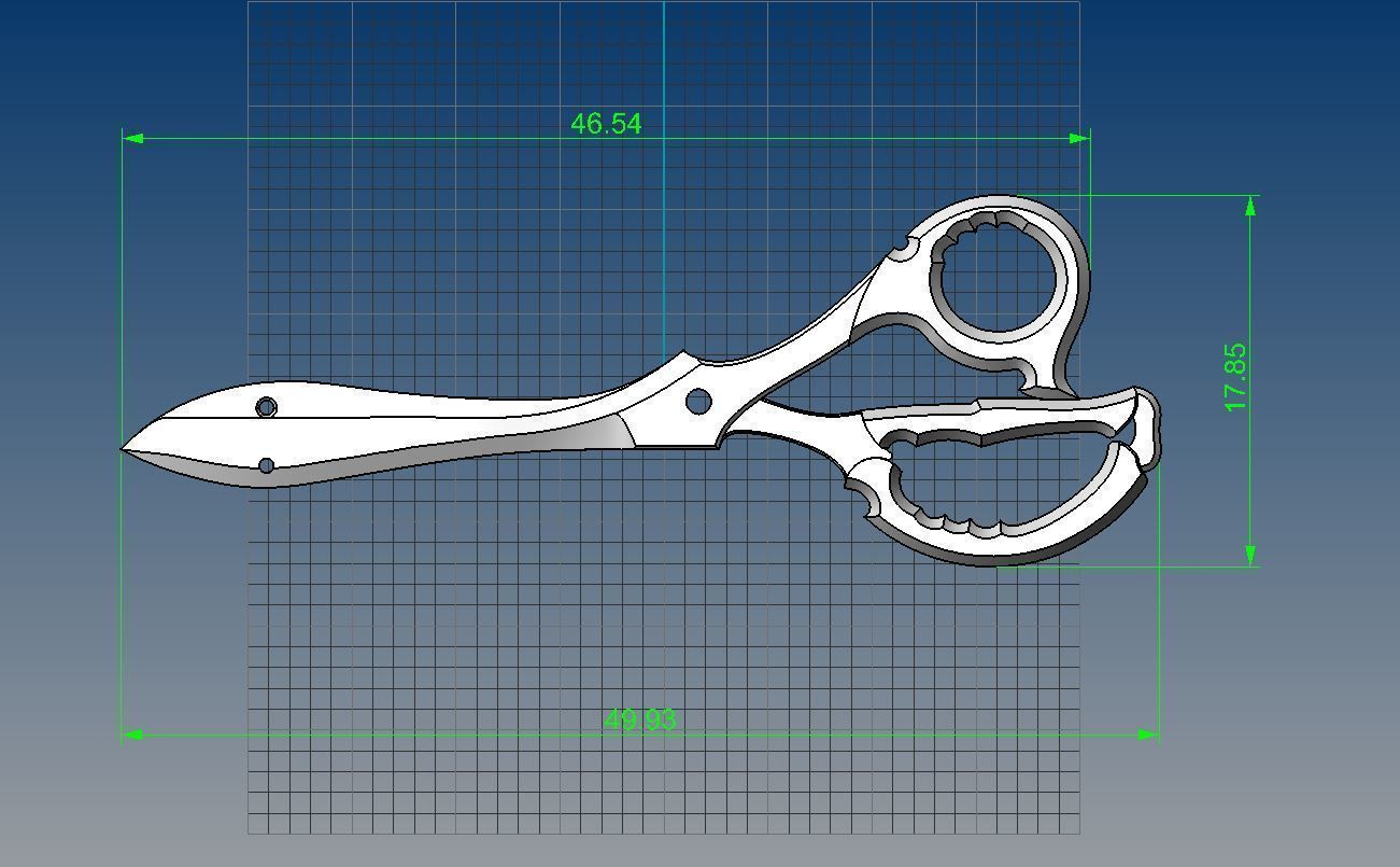 The Scissor Blades - Kill la kill scissors amulet 3d print model 3D print model_12