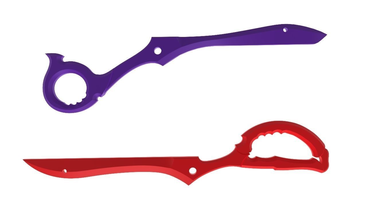 The Scissor Blades - Kill la kill scissors amulet 3d print model 3D print model_4