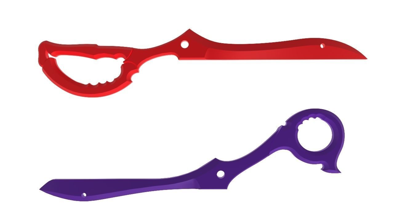 The Scissor Blades - Kill la kill scissors amulet 3d print model 3D print model_5