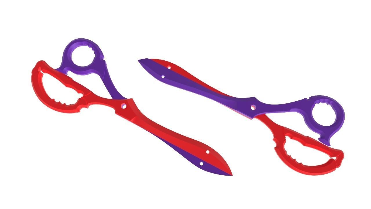 The Scissor Blades - Kill la kill scissors amulet 3d print model 3D print model_19