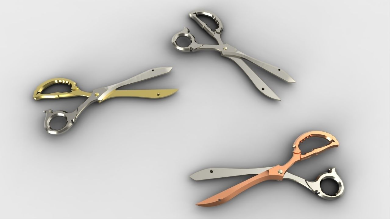 The Scissor Blades - Kill la kill scissors amulet 3d print model 3D print model_6