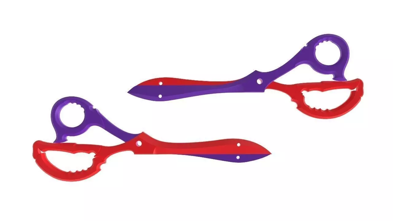The Scissor Blades - Kill la kill scissors amulet 3d print model 3D print model_0