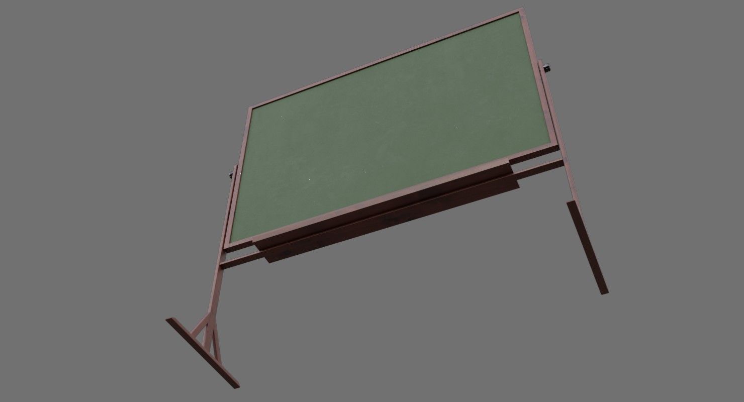 Chalkboard 1A Low-poly 3D model_7