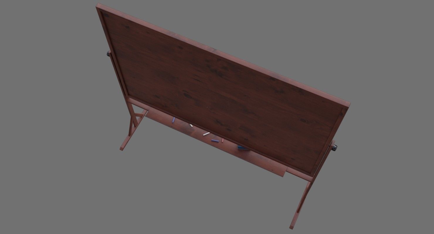 Chalkboard 1A Low-poly 3D model_5