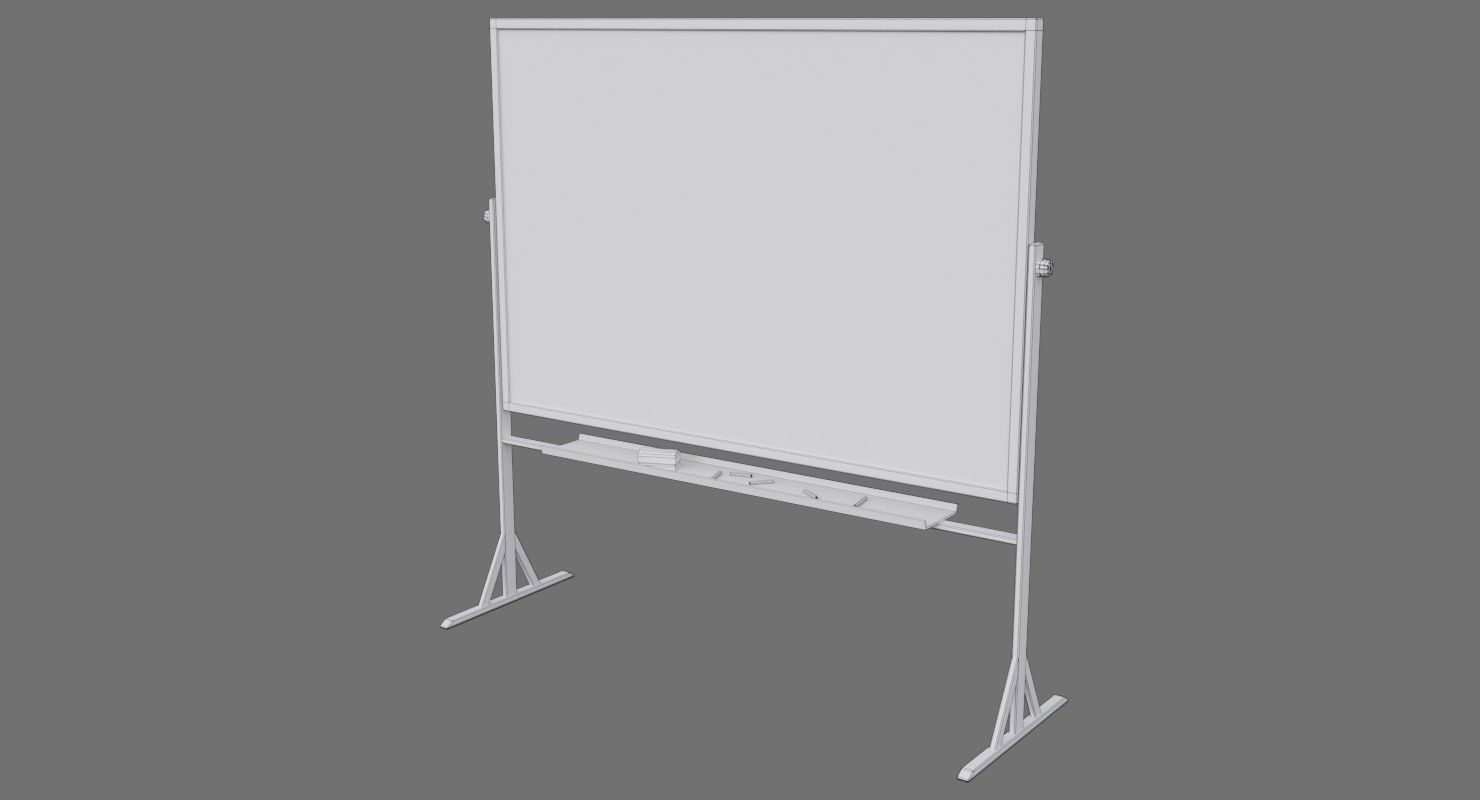Chalkboard 1A Low-poly 3D model_9