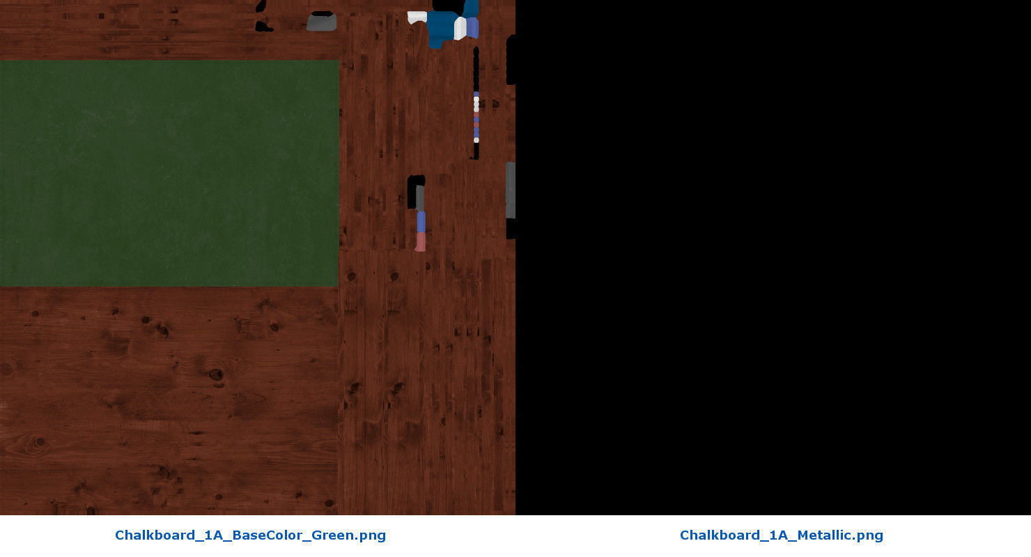 Chalkboard 1A Low-poly 3D model_12