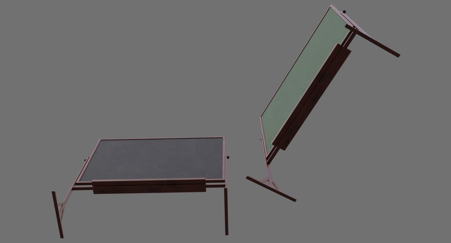 Chalkboard 1A Low-poly 3D model_2