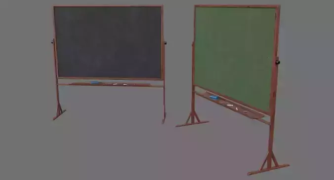 Chalkboard 1A Low-poly 3D model