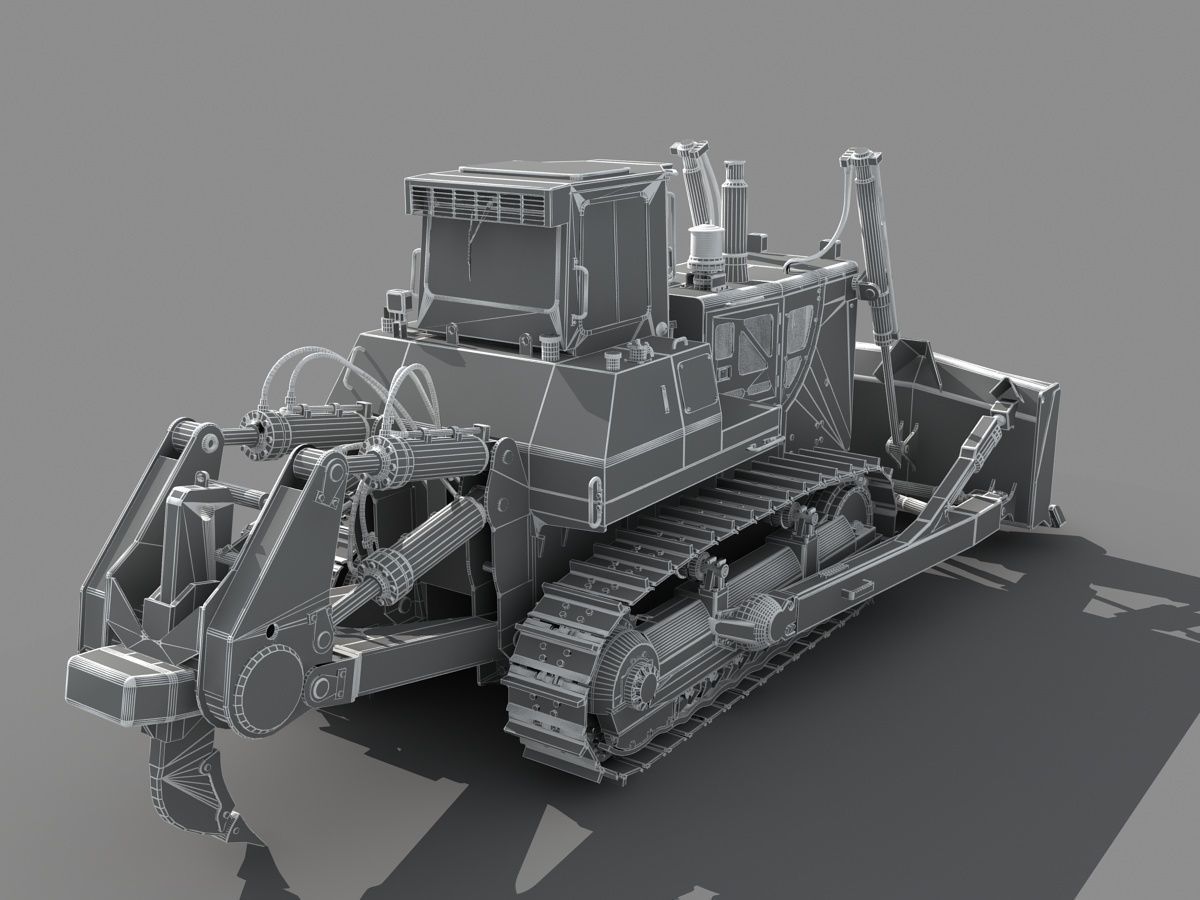 Bulldozer 01 3D model_16
