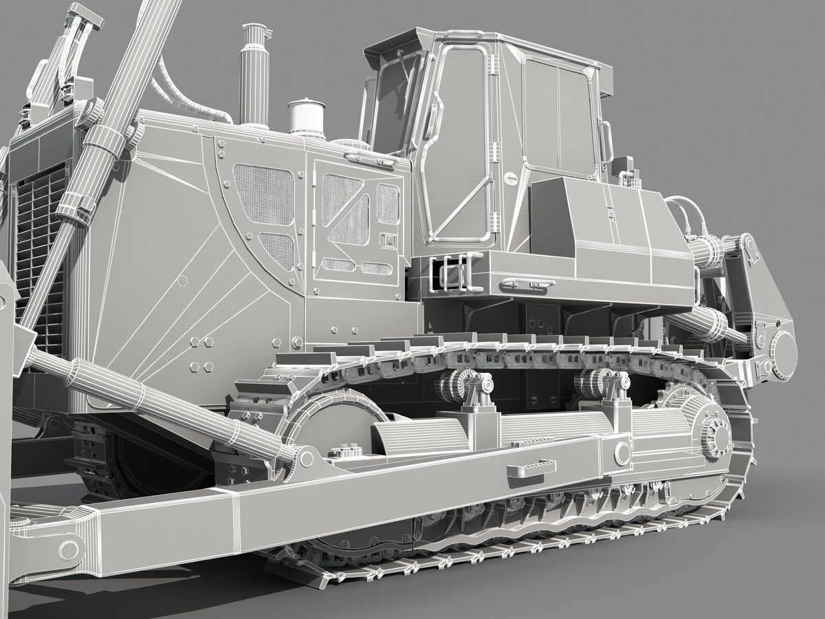 Bulldozer 01 3D model_14