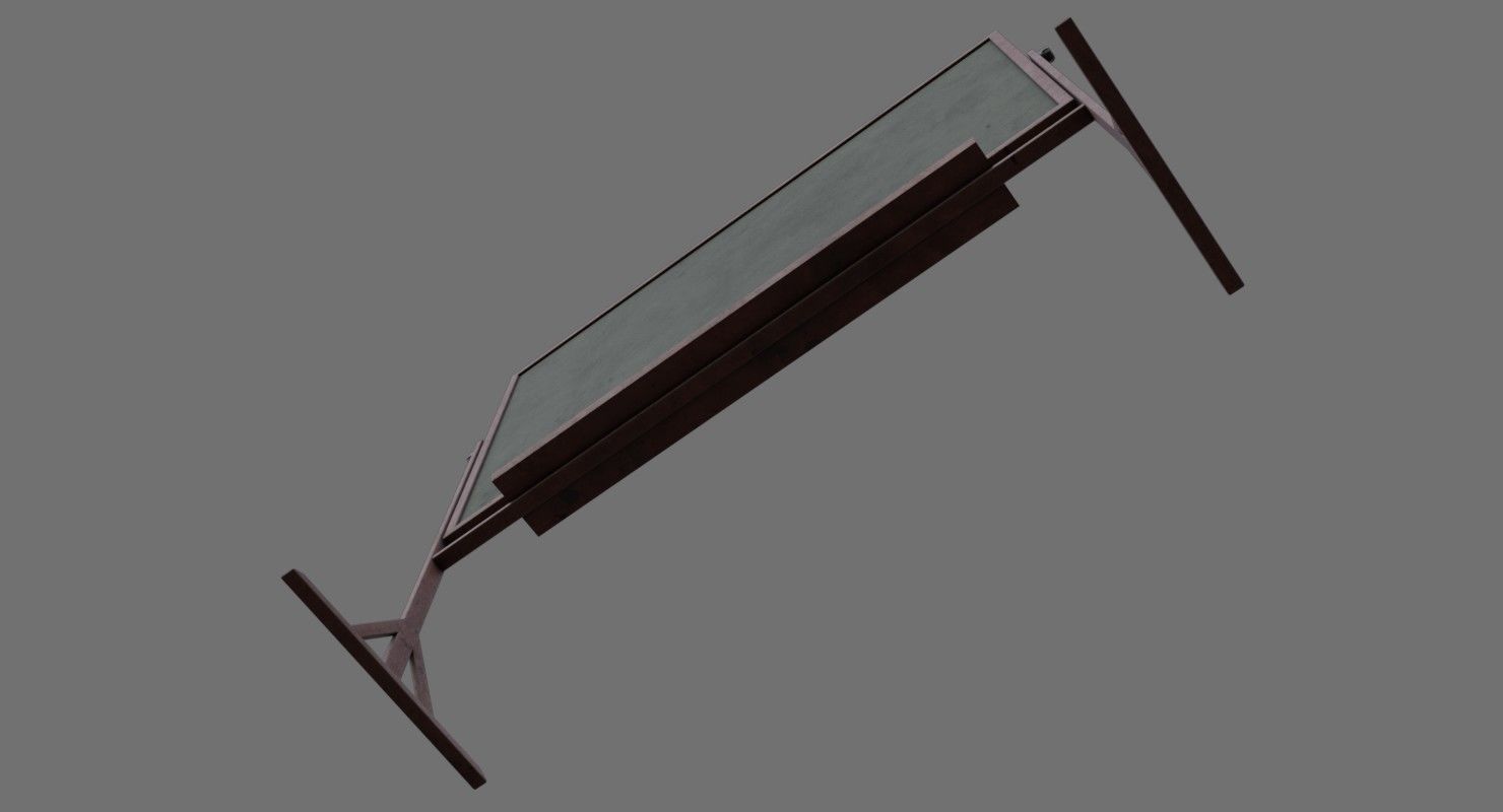 Chalkboard 1B Low-poly 3D model_7