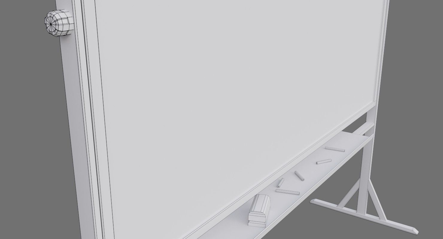 Chalkboard 1B Low-poly 3D model_10