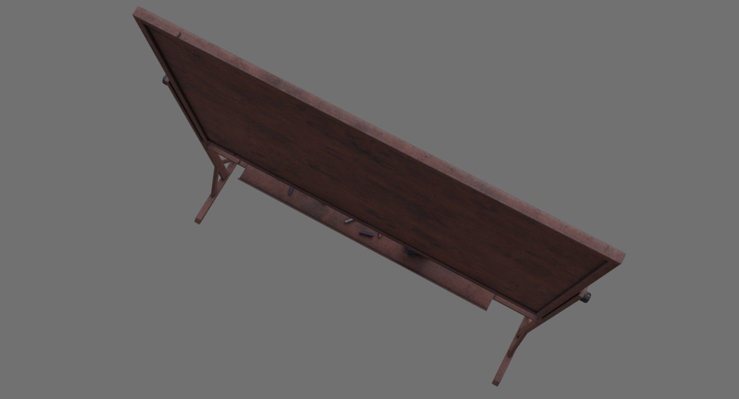Chalkboard 1B Low-poly 3D model_5