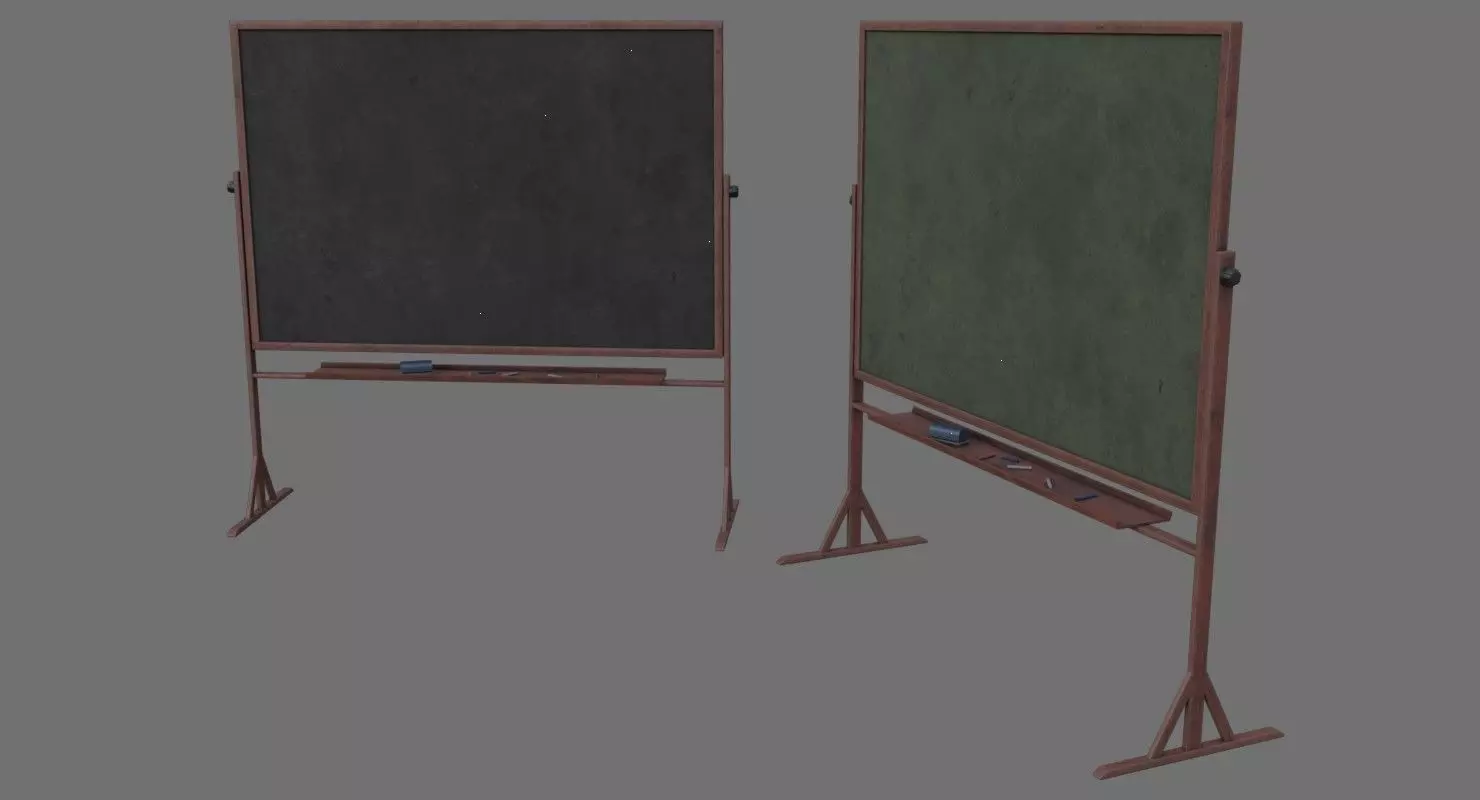 Chalkboard 1B Low-poly 3D model_0