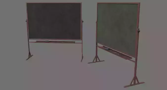 Chalkboard 1B Low-poly 3D model