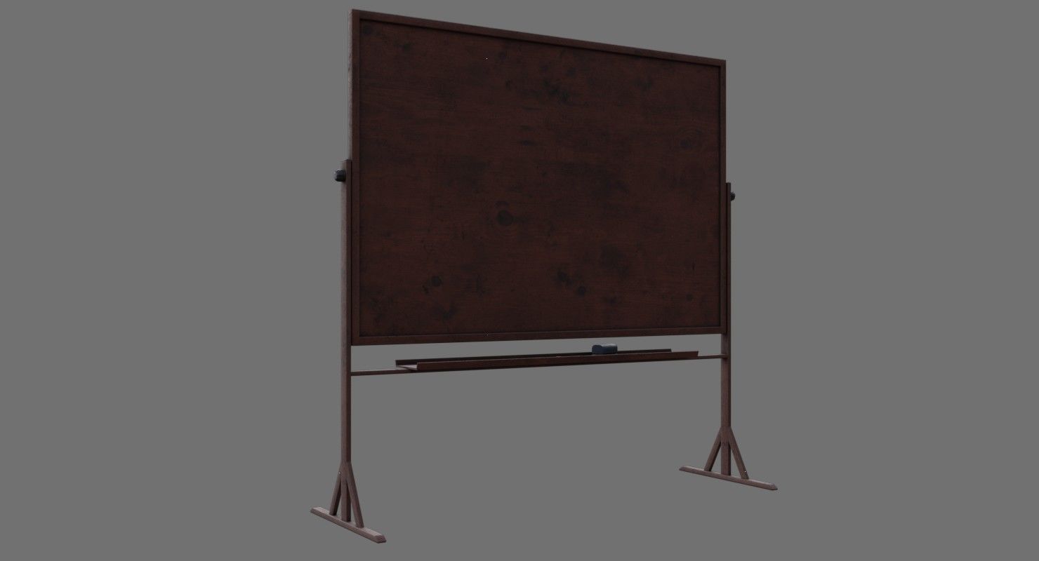Chalkboard 1B Low-poly 3D model_6