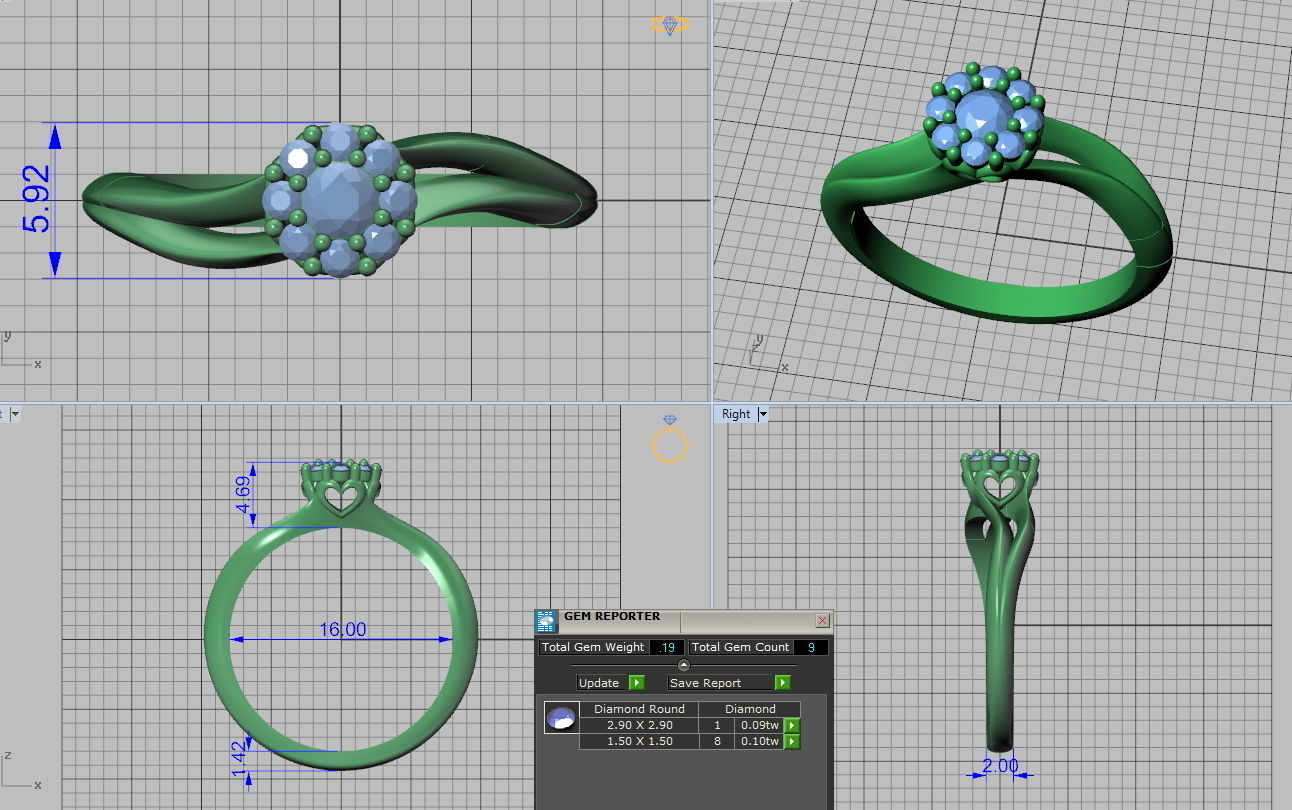 Paradise Engagement ring Own design 0155 3D print model_1