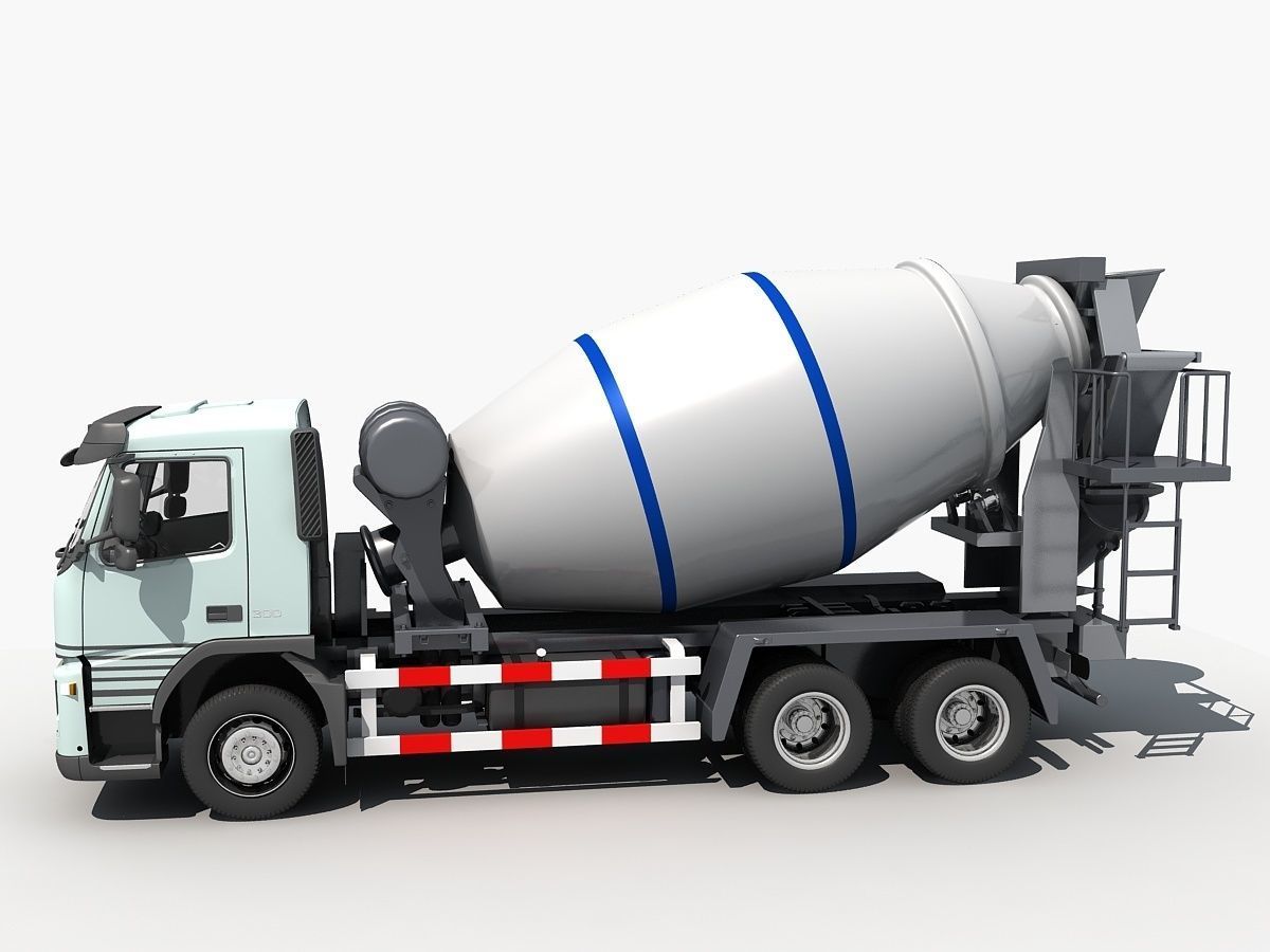 Cement Mixer  3D model_2