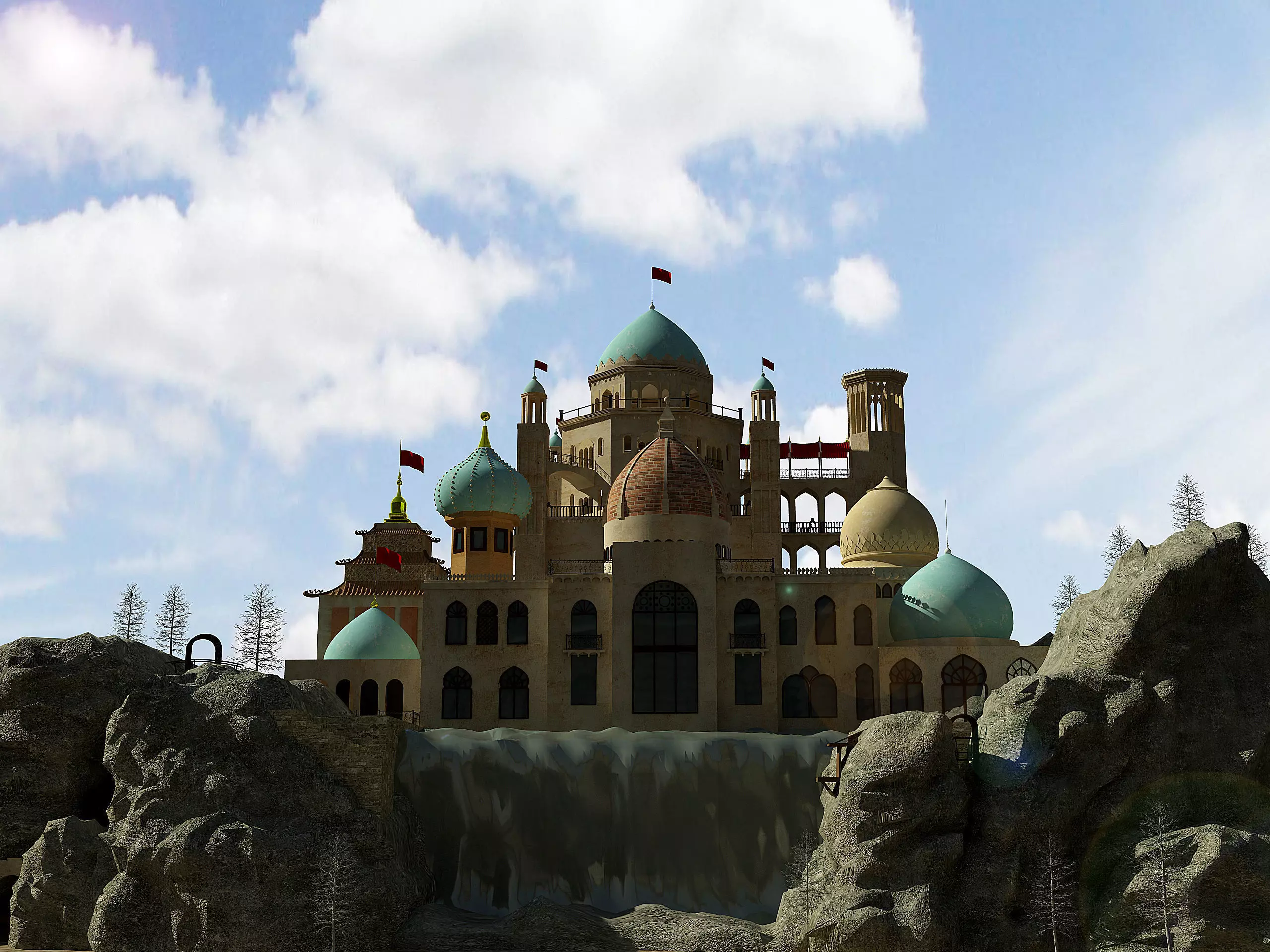 Monument castle Free 3D model