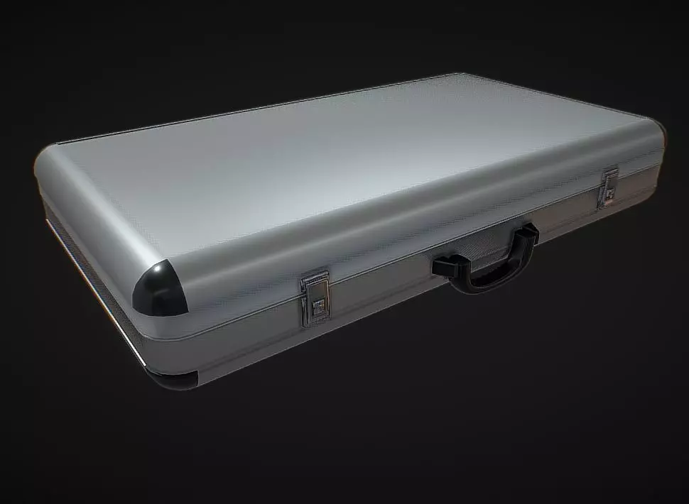 Aluminum Briefcase  3D print model_0
