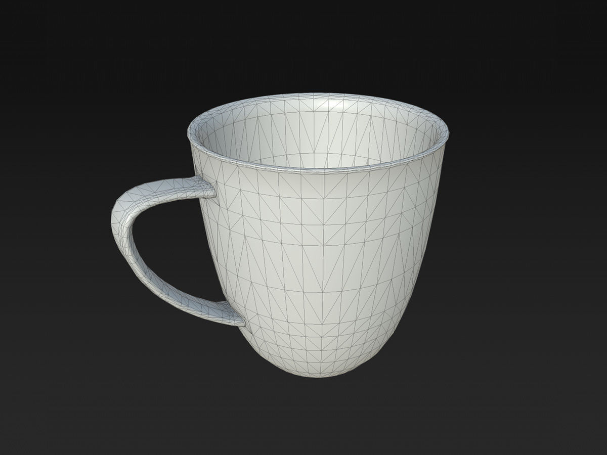 Stoneware coffee mug 3D model_7