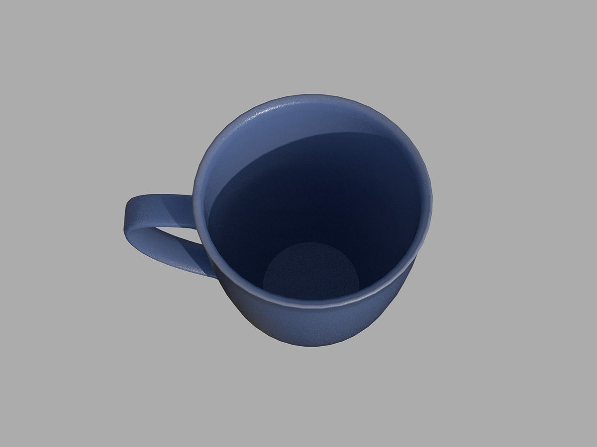 Stoneware coffee mug 3D model_3