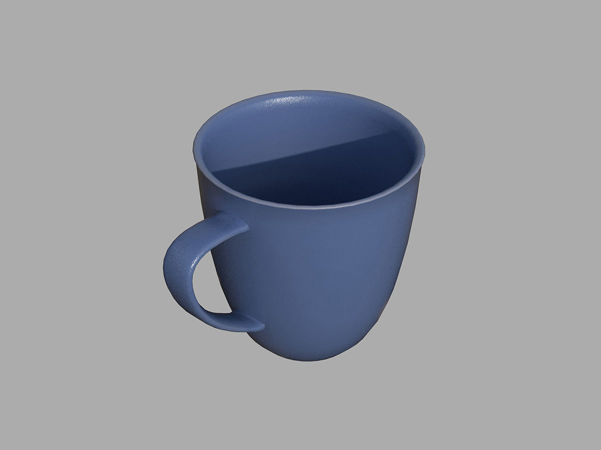 Stoneware coffee mug 3D model_5