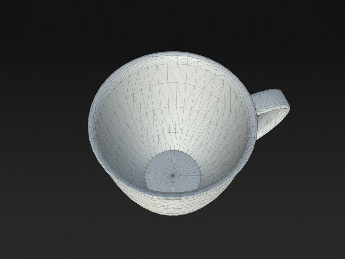 Stoneware coffee mug 3D model_8