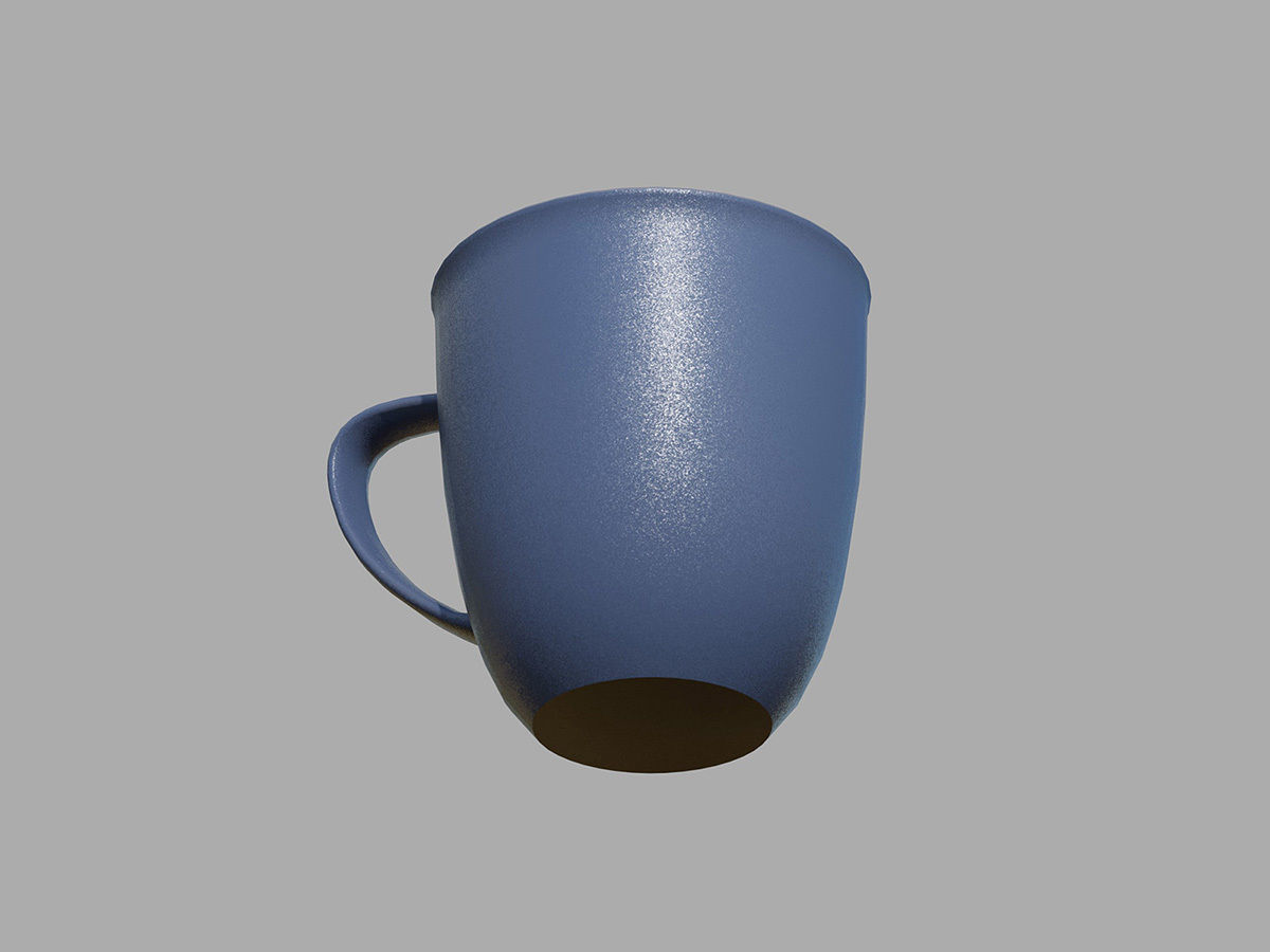 Stoneware coffee mug 3D model_4