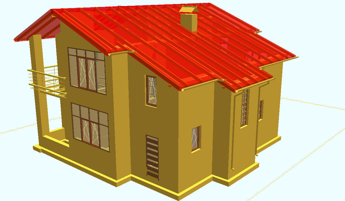 House 200m2  3D model_4